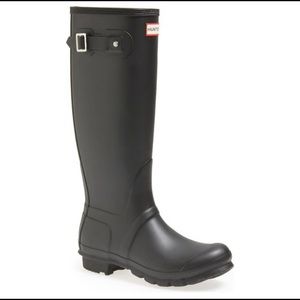 Original Hunter Rainboots, Black, Size 7